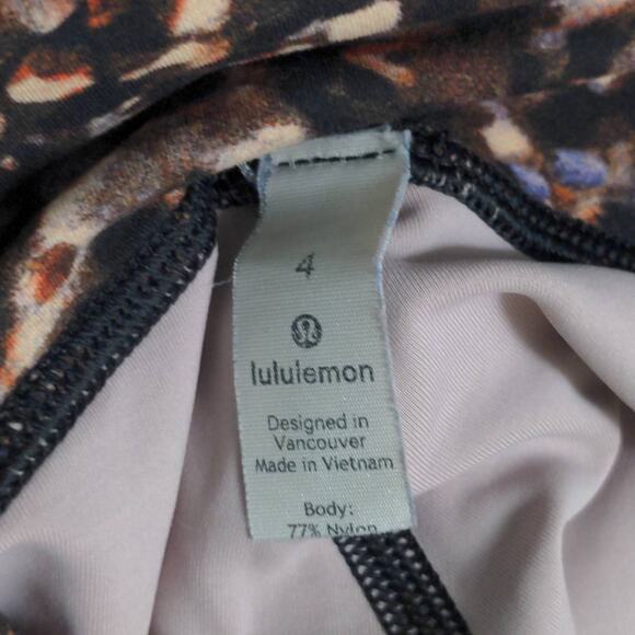 Lululemon Wunder Train High-Rise Crop 21" Leggings Pants Spotted Yoga Capris 4 - Picture 9 of 11